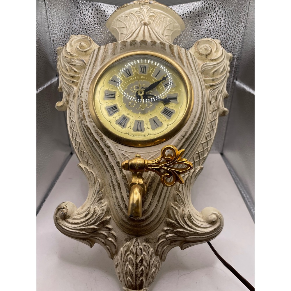 Vintage United Clock‎ Corp Model 706 Electric Wall Clock Works Brooklyn NY